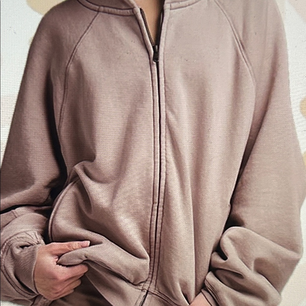 NWT SKIMS Oversized Fleece Hoodie Color Light Fawn - Picture 4 of 12